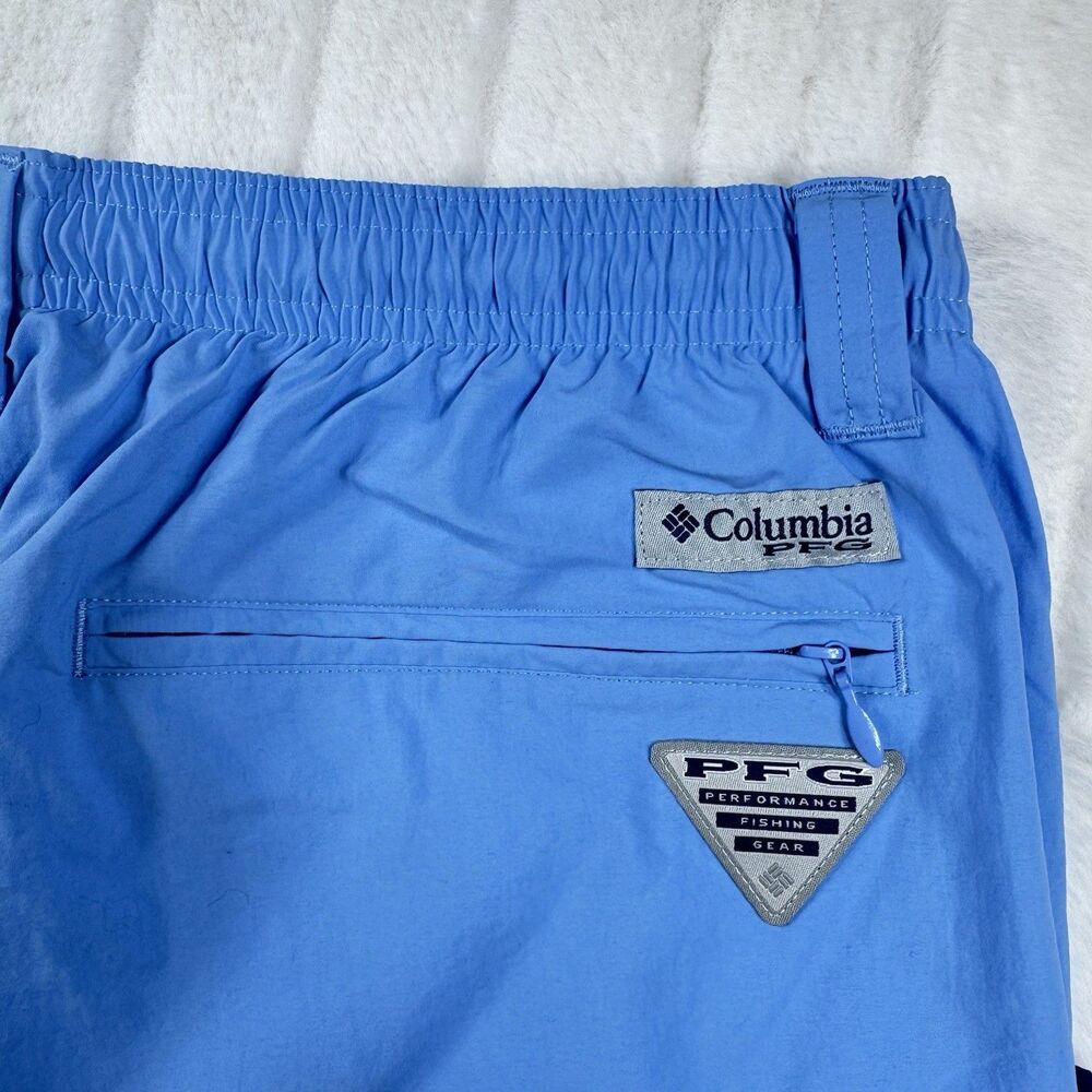 COLUMBIA PFG Backcast III Water Shorts Men's M Inseam 8" Lined UPF 50 Blue NWT - Picture 12 of 14